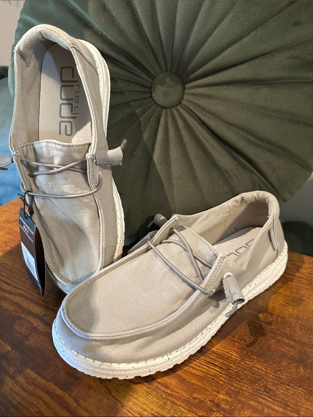 Hey Dude Women’s Slip-On Loafers in Light Taupe